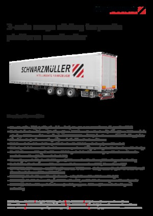 Semirimorchio piattaforma telone Schwarzmüller 3-axle mega sliding tarpaulin platform semitrailer