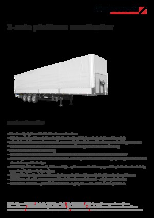 Semirimorchio piattaforma telone Schwarzmüller 3-axle platform semitrailer