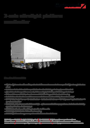 Semirimorchio piattaforma telone Schwarzmüller 3-axle ultralight platform semitrailer