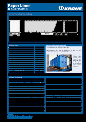 Semirimorchio piattaforma telone Krone SDP 27 eLBP4-CS