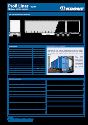 Semirimorchio piattaforma telone Krone SDP 27 eLUB-CS