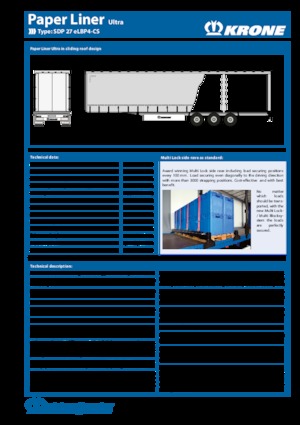 Semirimorchio piattaforma telone Krone SDP 27 eLUBP-CS