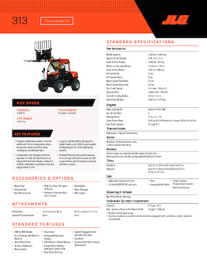 Sollevatori Telescopici Fissi JLG 313