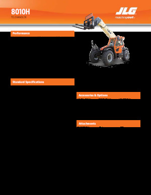 Sollevatori Telescopici Fissi JLG 8010H