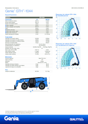 Sollevatori Telescopici Fissi Genie GTH-1044
