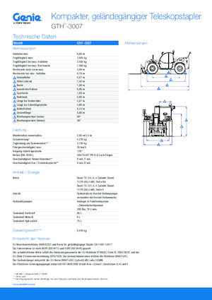 Sollevatori Telescopici Fissi Genie GTH-3007