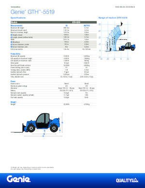 Sollevatori Telescopici Fissi Genie GTH-5519 