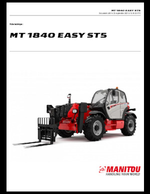 Sollevatori Telescopici Fissi Manitou MT 1840 Standard EASY