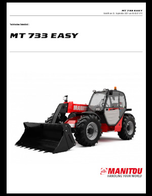 Sollevatori Telescopici Fissi Manitou MT 733 EASY Standard (STV)
