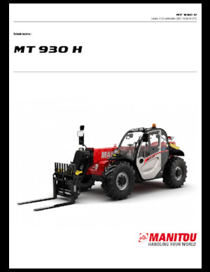 Sollevatori Telescopici Fissi Manitou MT 930 H 75 K Standard
