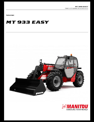 Sollevatori Telescopici Fissi Manitou MT 933 EASY Standard