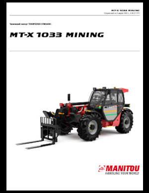 Sollevatori Telescopici Fissi Manitou MT-X 1033 Mining