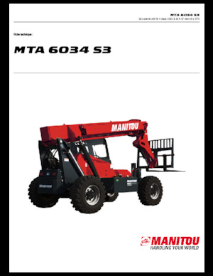 Sollevatori Telescopici Fissi Manitou MTA 6034 S3