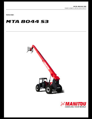 Sollevatori Telescopici Fissi Manitou MTA 8044 S3