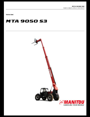 Sollevatori Telescopici Fissi Manitou MTA 9050 S3