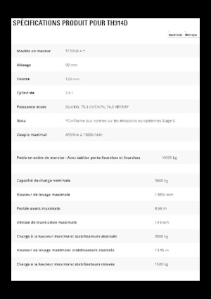 Sollevatori Telescopici Fissi Caterpillar TH314D