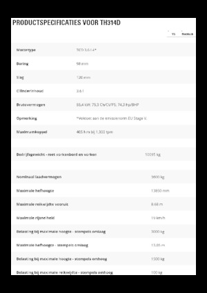 Sollevatori Telescopici Fissi Caterpillar TH314D