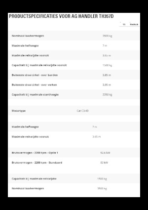 Sollevatori Telescopici Fissi Caterpillar TH357D