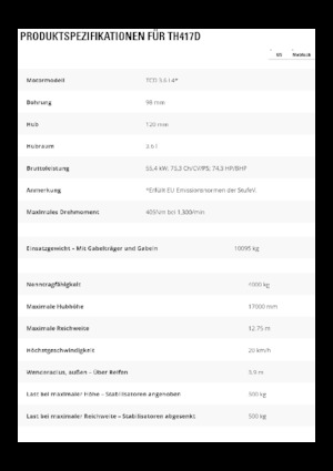 Sollevatori Telescopici Fissi Caterpillar TH417D