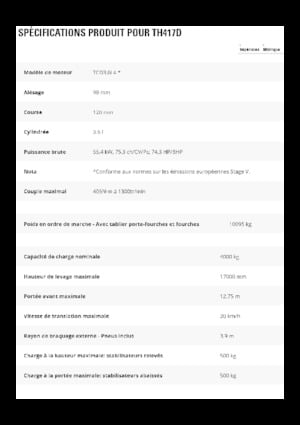 Sollevatori Telescopici Fissi Caterpillar TH417D
