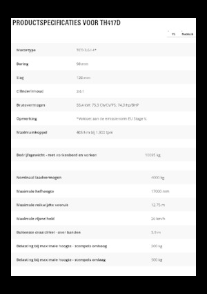 Sollevatori Telescopici Fissi Caterpillar TH417D