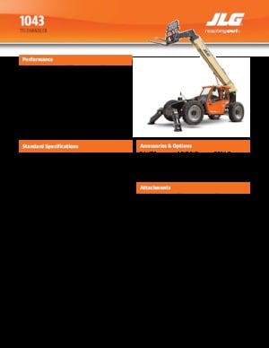 Sollevatori Telescopici Fissi JLG 1043
