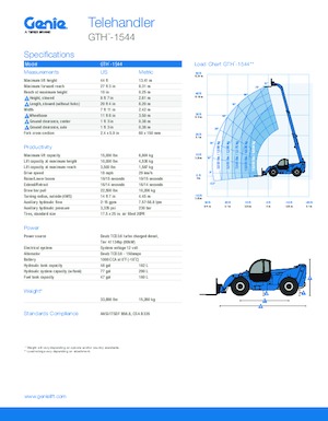 Sollevatori Telescopici Fissi Genie GTH-1544 