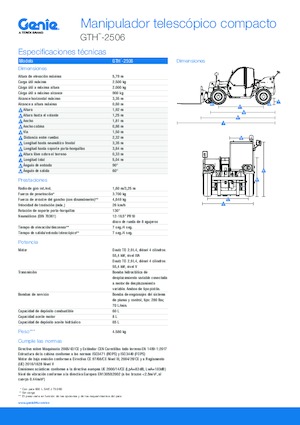 Sollevatori Telescopici Fissi Genie GTH-2506