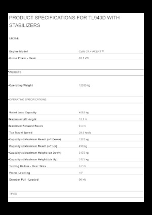 Sollevatori Telescopici Fissi Caterpillar TL943D With Stabilizers