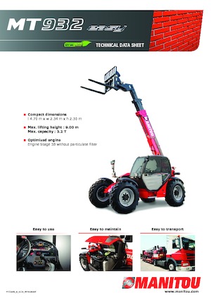 Sollevatori Telescopici Fissi Manitou MT 932 Easy