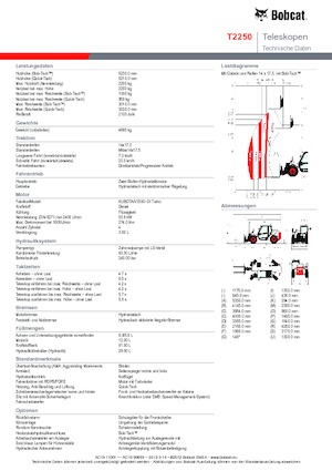 Sollevatori Telescopici Fissi Bobcat T 2250
