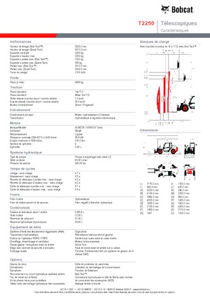 Sollevatori Telescopici Fissi Bobcat T 2250