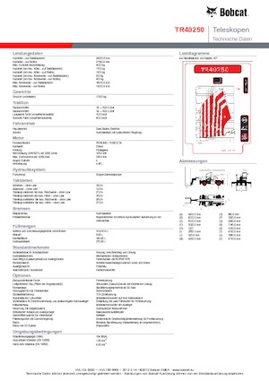 Sollevatori telescopici con torretta girevole Bobcat TR40250