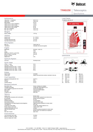 Sollevatori telescopici con torretta girevole Bobcat TR40250
