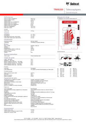 Sollevatori telescopici con torretta girevole Bobcat TR40250