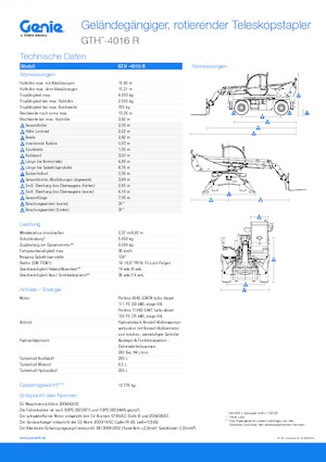 Sollevatori telescopici con torretta girevole Genie GTH4016R