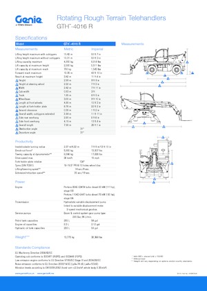 Sollevatori telescopici con torretta girevole Genie GTH4016R