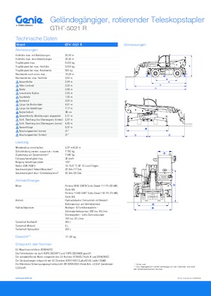 Sollevatori telescopici con torretta girevole Genie GTH5021R