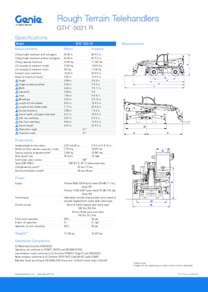 Sollevatori telescopici con torretta girevole Genie GTH5021R