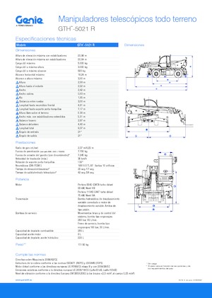 Sollevatori telescopici con torretta girevole Genie GTH5021R