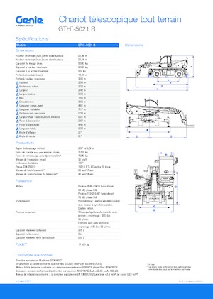 Sollevatori telescopici con torretta girevole Genie GTH5021R