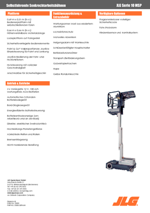 Piattaforme aeree verticali JLG 10MSP