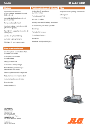 Piattaforme aeree verticali JLG 10MSP