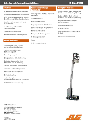 Piattaforme aeree verticali JLG 15 MVL