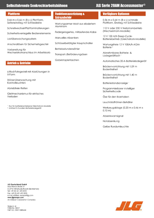 Piattaforme aeree verticali JLG 20AM