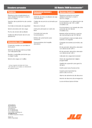 Piattaforme aeree verticali JLG 20AM