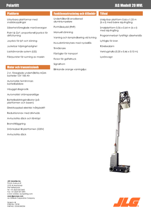 Piattaforme aeree verticali JLG 20MVL