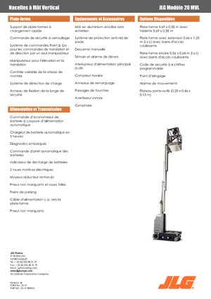 Piattaforme aeree verticali JLG 20MVL