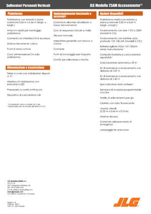 Piattaforme aeree verticali JLG 25AM