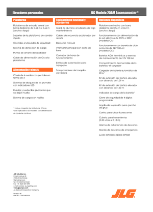 Piattaforme aeree verticali JLG 25AM